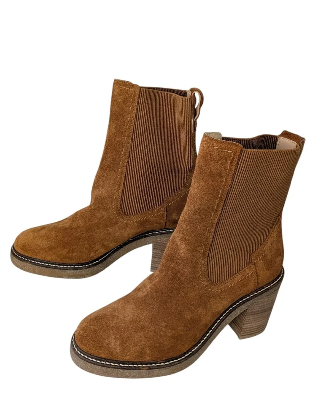 Clarks Women Cassiano Top Mid Tan Suede ...Size  10